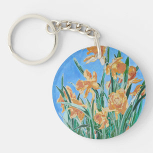 Golden Daffodils fett anmutend Art Schlüsselanhänger