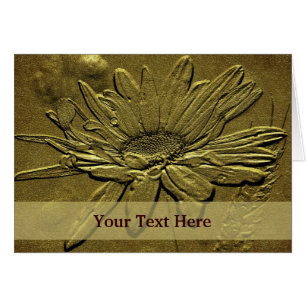 Golden Daisy Floral Art Carte photo