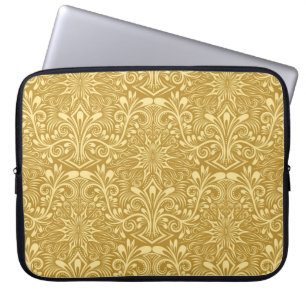 Golden Damask Barockfarbenes Muster Laptopschutzhülle