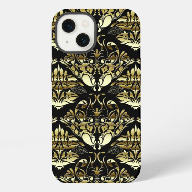 Golden Damask iPhone Hülle (Rückseite)
