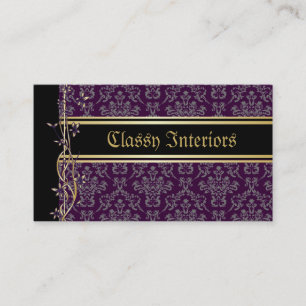 Golden Damask Luxury Custom Cartes de visite