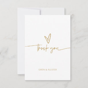 Golden Danke, Card Boho Grußkarte Dankeskarte