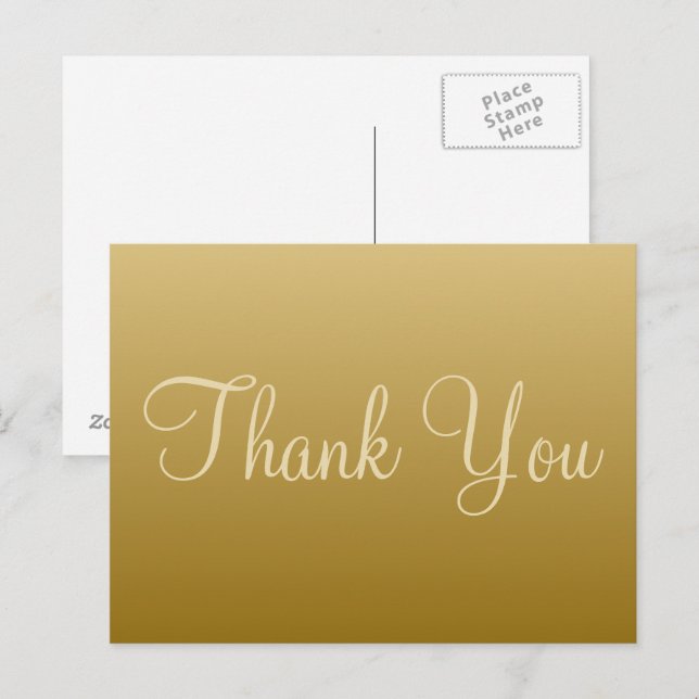Golden Danke, Postcard Postkarte (Vorne/Hinten)