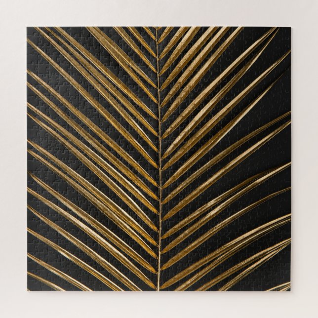 Golden Date Palm: Minimalistischer schwarzer Hinte (Vertikal)