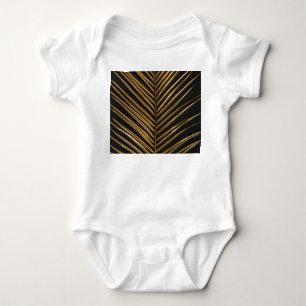 Golden Date Palm: Minimalistischer schwarzer Hinte Baby Strampler