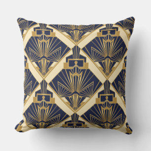 Golden Deco Radiance – Luxuriöse geometrische Eleg Kissen