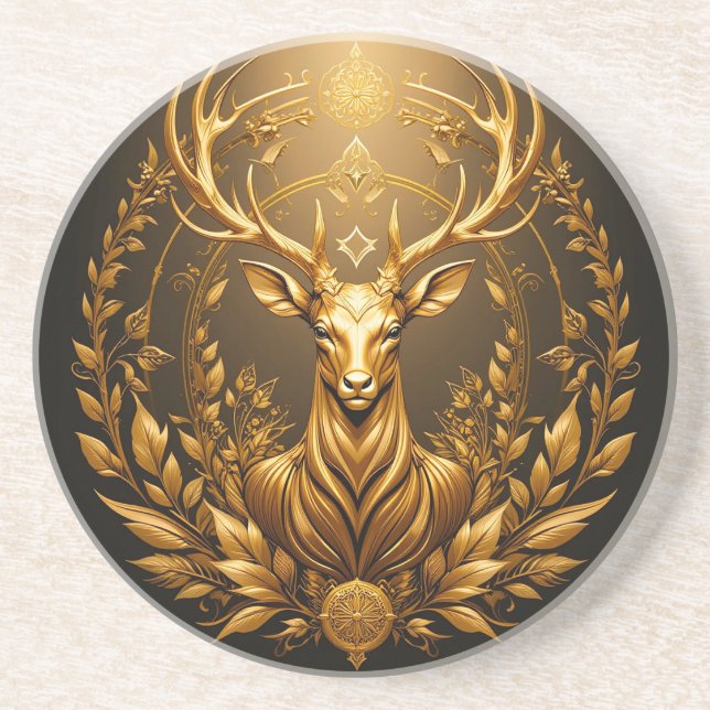 Golden Deer Emblem Getränkeuntersetzer (Vorne)