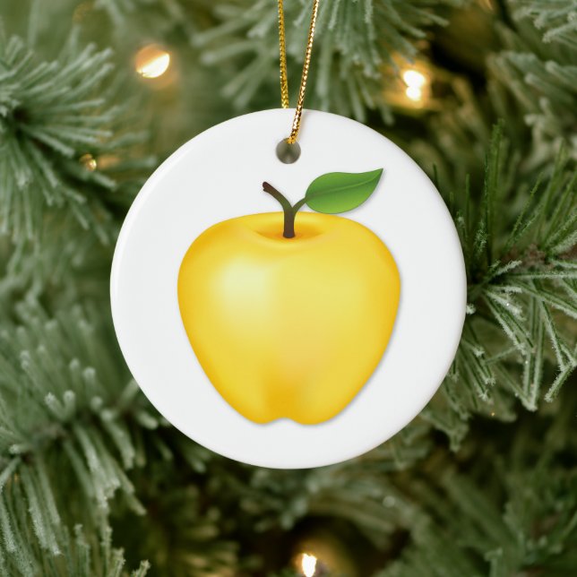 Golden Delicious Apple anpassen Keramik Ornament (Baum)