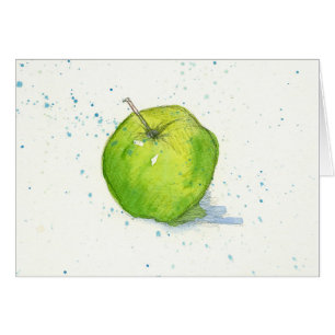 Golden Delicious Green Apple aquarelle peinture