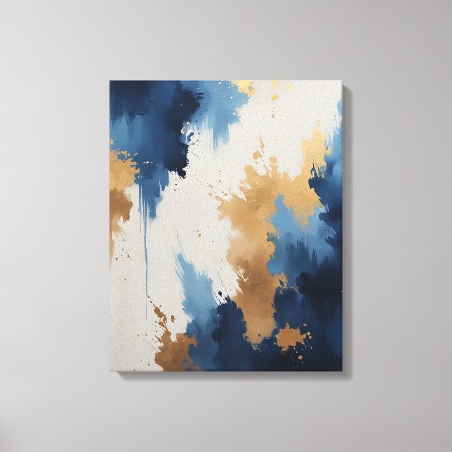 Golden Depths Premium Wrapped Canvas Leinwanddruck (Vorderseite)