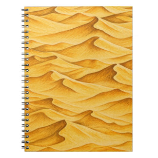 Golden Desert Sand Dunes Notizblock