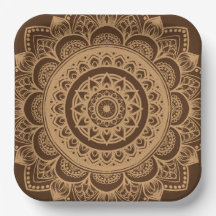 Golden Design 9" quadratische Papierplatte