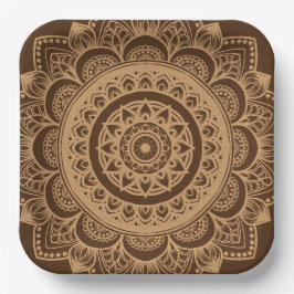 Golden Design 9" quadratische Papierplatte Pappteller