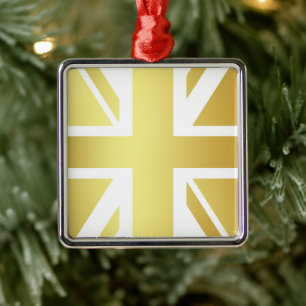Golden Design Union Jack Britische Flagge Ornament Aus Metall