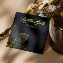 Golden Details Arzt Instagram Qr Code Quadratische Visitenkarte