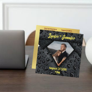 Golden Diamond Moderne Elegante Hochzeit nach Maß Save The Date