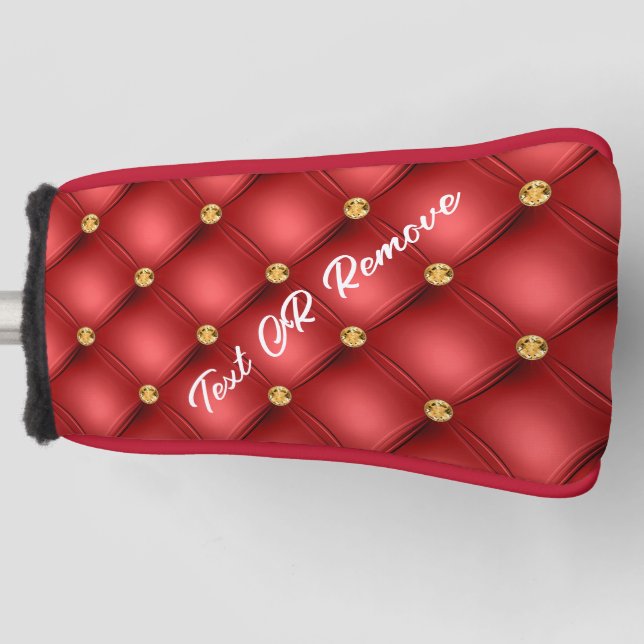 Golden Diamond Tufliter Leder benutzerdefinierten  Golf Headcover (Vorderseite)
