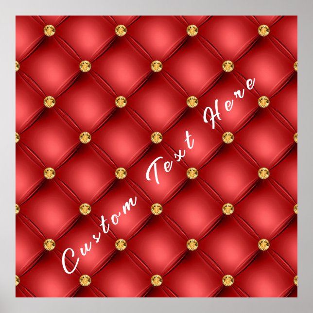 Golden Diamond Tufliter Leder benutzerdefinierten  Poster (Vorne)