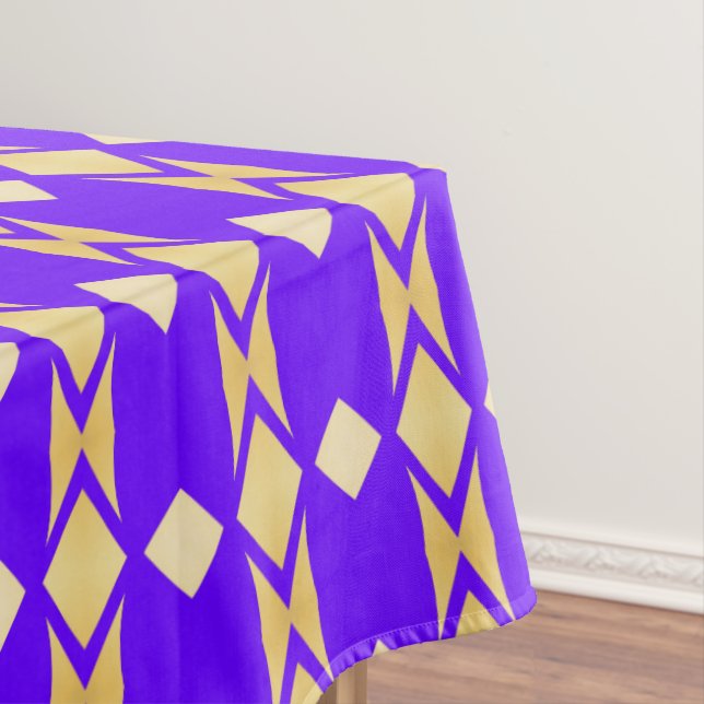 Golden Diamonds Elegantes Royal Blue Gold Tischdecke (Beispiel)