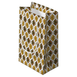 Golden Diamonds Graphic Gems Pattern Kleine Geschenktüte