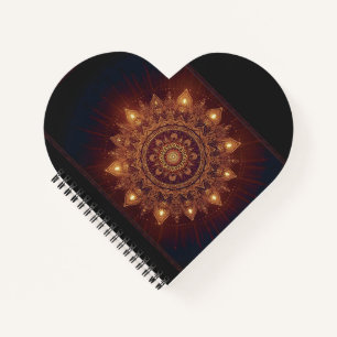 Golden Diwali Mandala - Light In und um Notizbuch