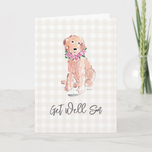 Golden Dog Blume werden bald gut Liebe Name Sweet Karte