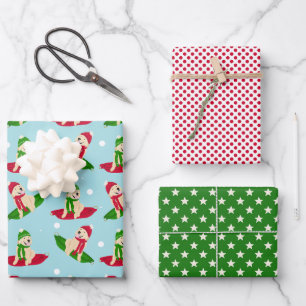 Golden Dog Winter Saucer Schlitten Tagesgeschenk S Geschenkpapier Set