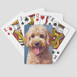 Golden Doodle   Aquarellmalerei Hund Haustier Spielkarten
