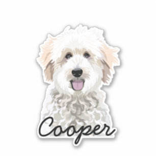 Golden Doodle Custom Dog Name Aufkleber