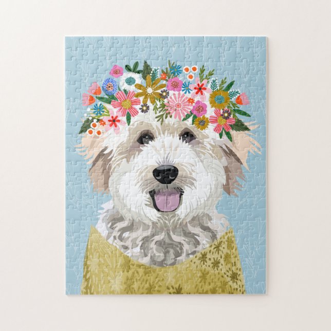 Golden Doodle Dog Flower (Vertikal)