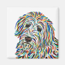 Golden Doodle Dog Magnet
