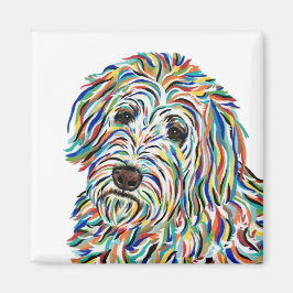 Golden Doodle Dog Magnet