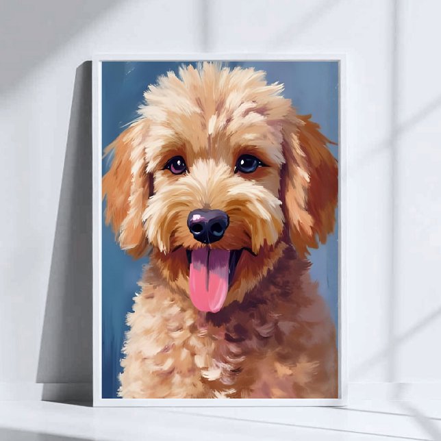 Golden Doodle | Dog Watercolor Painting Pet Poster (Von Creator hochgeladen)
