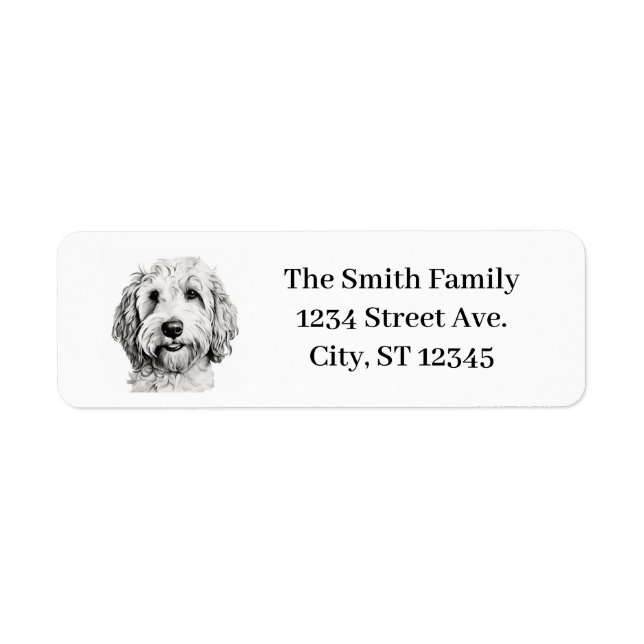 Golden Doodle Family Dog Address Return (Vorne)