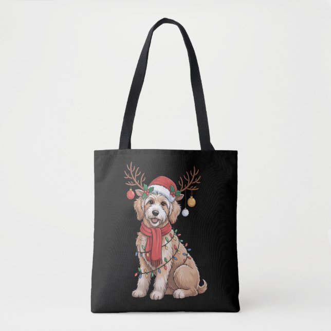 Golden Doodle Gorgeous Reindeer Christmas Tree  Tasche (Vorderseite)