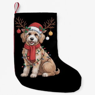 Golden Doodle Großartiges Rentier Weihnachtsbaum Kleiner Weihnachtsstrumpf