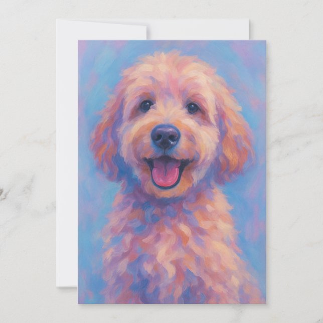 Golden Doodle Grußkarte - Leere Innenseite Einladung (Vorderseite)