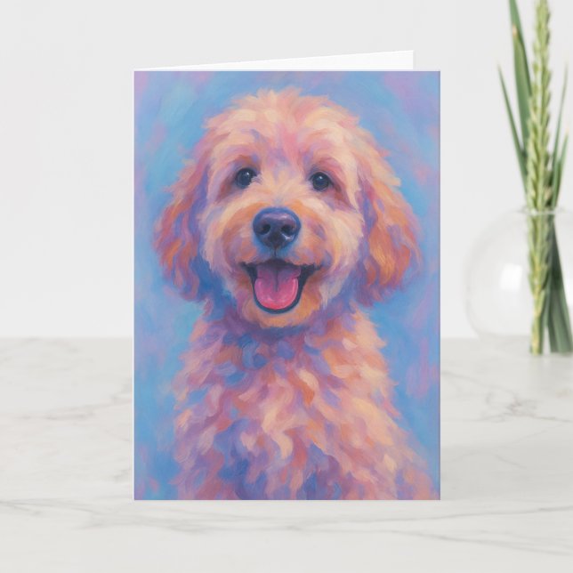 Golden Doodle Grußkarte - Leere Innenseite Karte (Vorderseite)