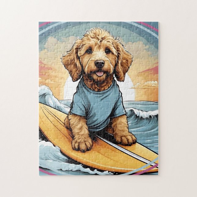 Golden Doodle Hund (Vertikal)