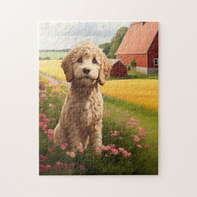 Golden Doodle Hund (Vertikal)