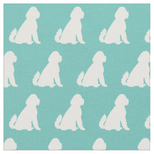 Golden Doodle Hund Silhouette Haustier Aussie Türk Stoff
