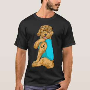 Golden Doodle I Liebe Vater Tattoo Apparel Dog Vat T-Shirt