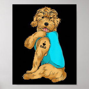Golden Doodle I Liebe Vater Tattoo Apparel, Hund V Poster