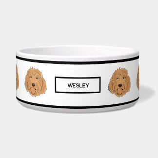 Golden Doodle Individuelle Name Bowl für Hunde Napf