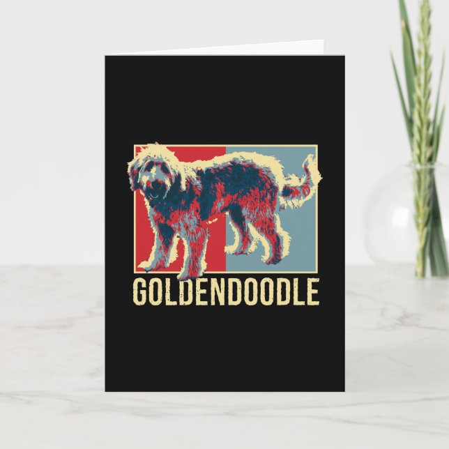 Golden Doodle Karte (Vorderseite)