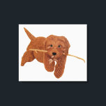 Golden Doodle  Leinwanddruck<br><div class="desc">Canvas print with an image of a cute golden doodle. Original artwork by W.B.</div>