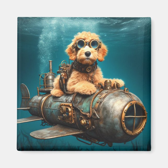 Golden Doodle Magnet de chiot (Devant)