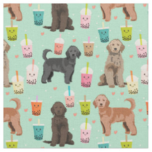 Golden Doodle niedliche Tee und Kawaii Boba Teezer Stoff