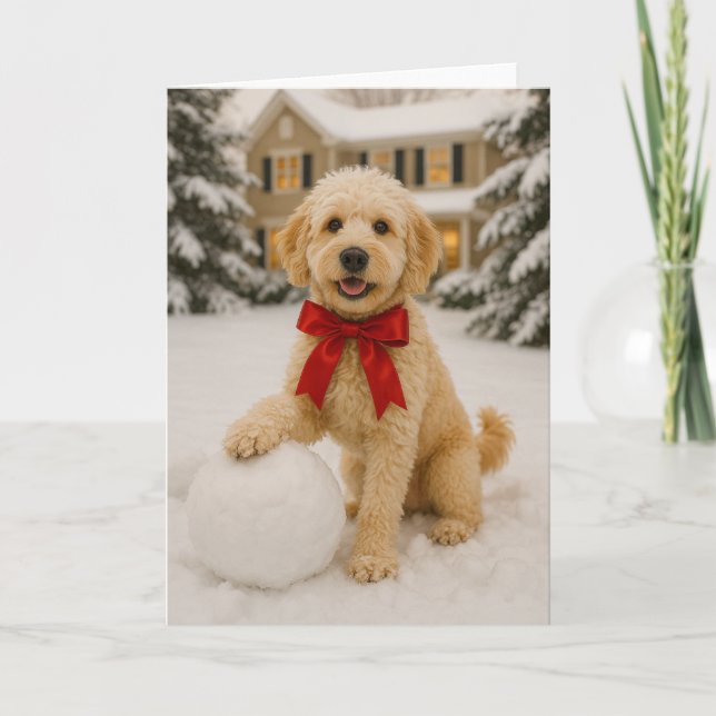Golden Doodle Urlaubskarte Karte (Vorderseite)