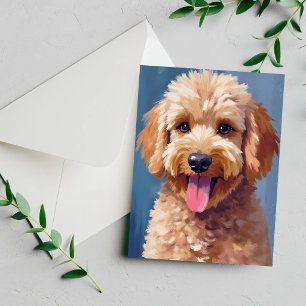 Golden Doodle Wasserfarbenmalerei Hund Haustierk